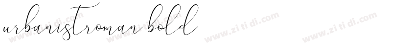 urbanistroman bold字体转换